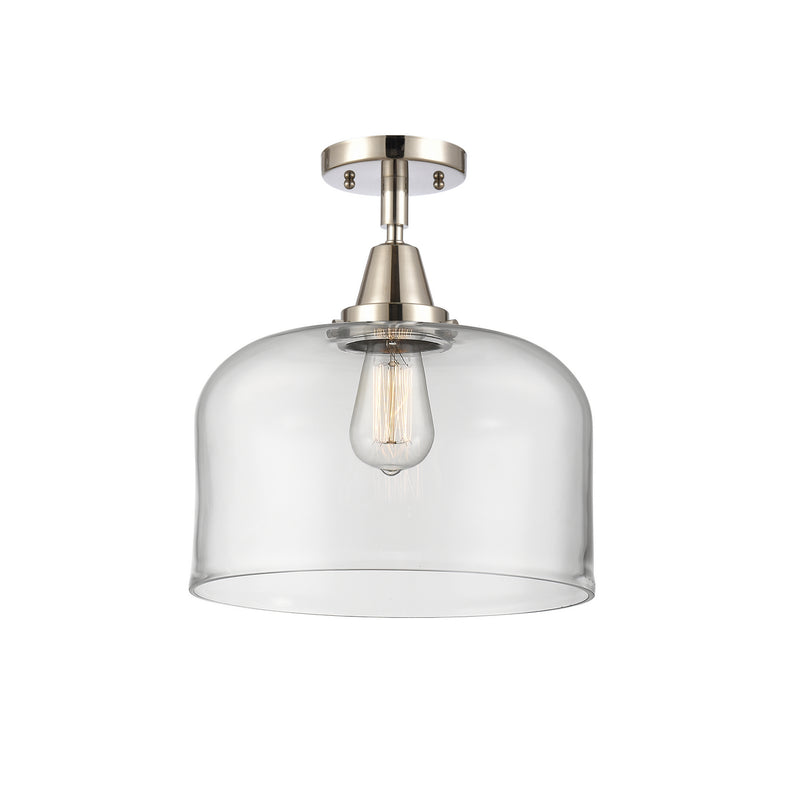 Innovations 447-1C-PN-G72-L One Light Flush Mount, Polished Nickel