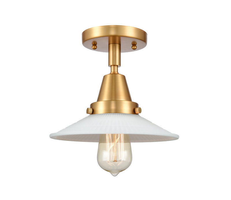 Innovations 447-1C-SG-G1 One Light Flush Mount, Satin Gold