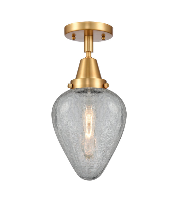 Innovations 447-1C-SG-G165-LED LED Flush Mount, Satin Gold