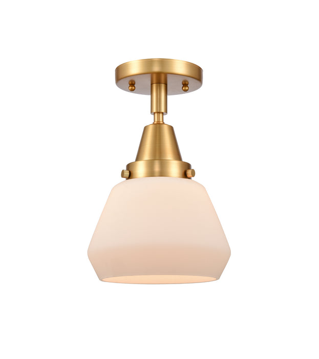 Innovations 447-1C-SG-G171 One Light Flush Mount, Satin Gold