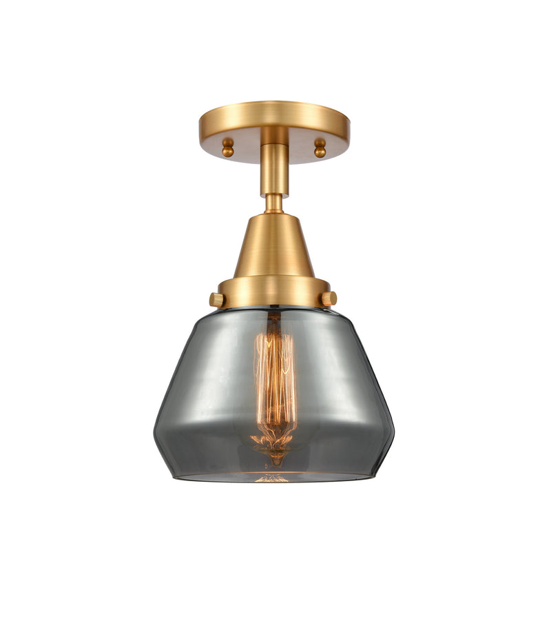 Innovations 447-1C-SG-G173 One Light Flush Mount, Satin Gold