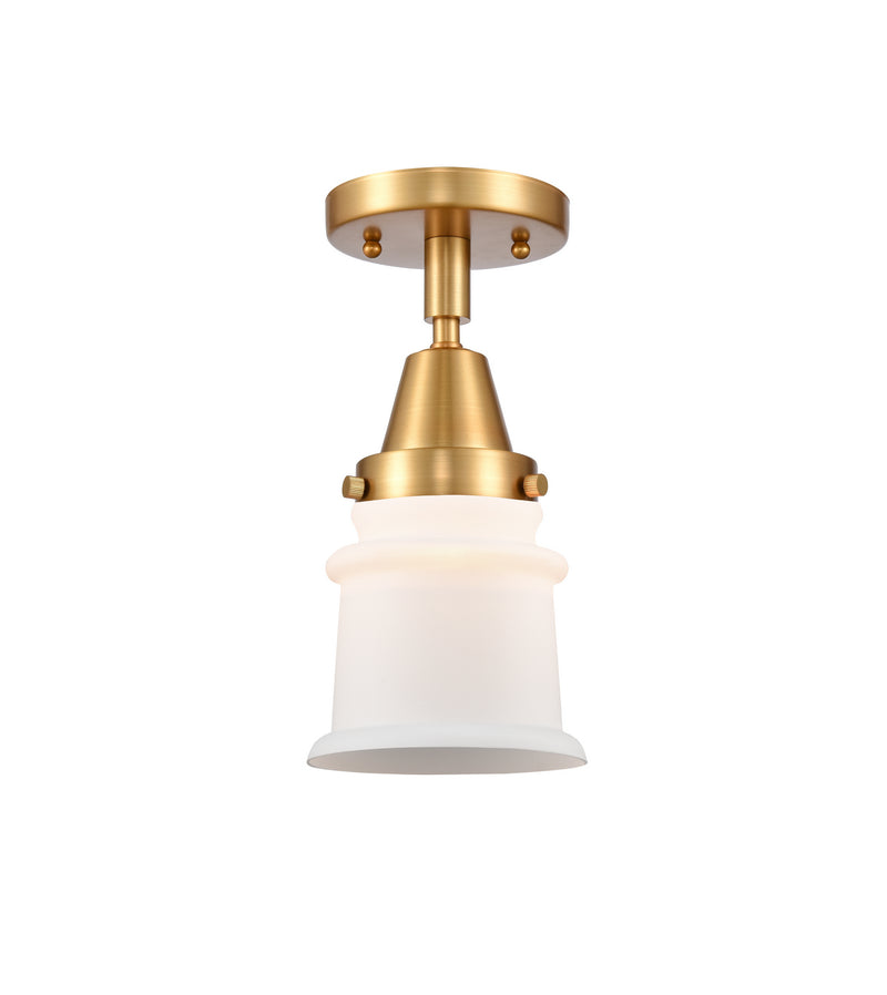 Innovations 447-1C-SG-G181S One Light Flush Mount, Satin Gold