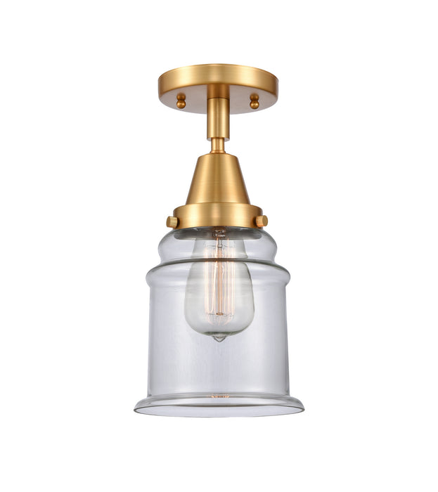 Innovations 447-1C-SG-G182 One Light Flush Mount, Satin Gold