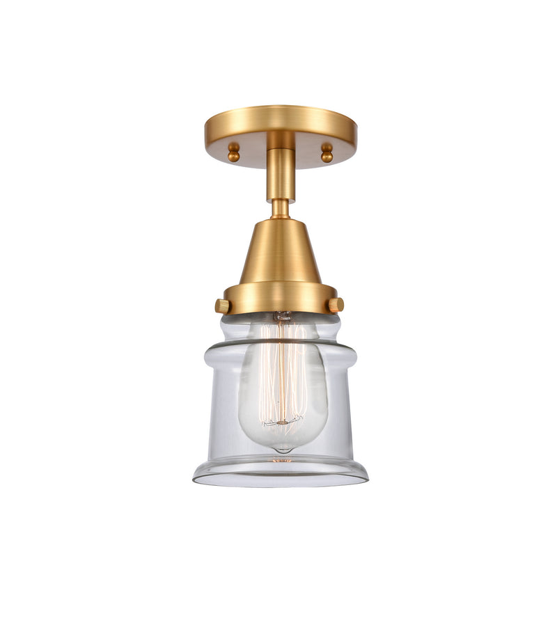 Innovations 447-1C-SG-G182S One Light Flush Mount, Satin Gold