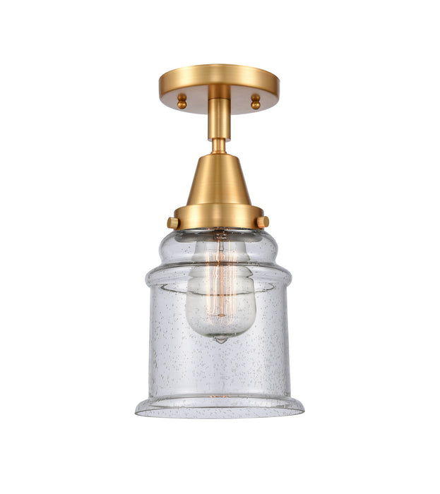 Innovations 447-1C-SG-G184 One Light Flush Mount, Satin Gold