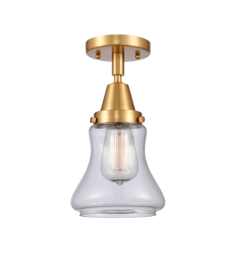 Innovations 447-1C-SG-G192 One Light Flush Mount, Satin Gold