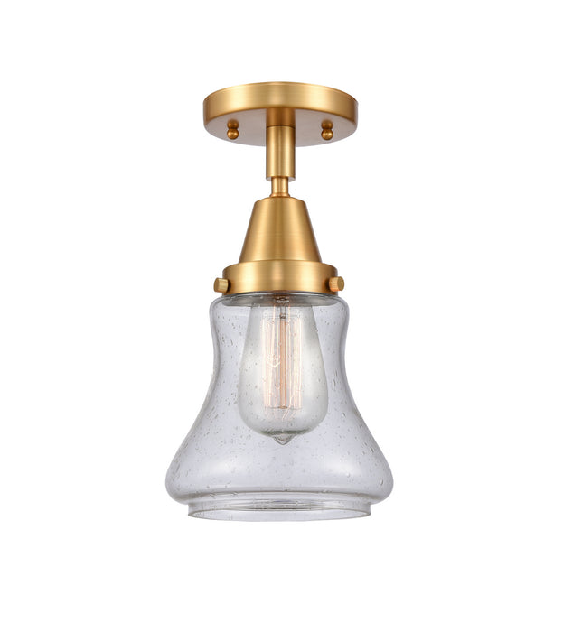 Innovations 447-1C-SG-G194 One Light Flush Mount, Satin Gold