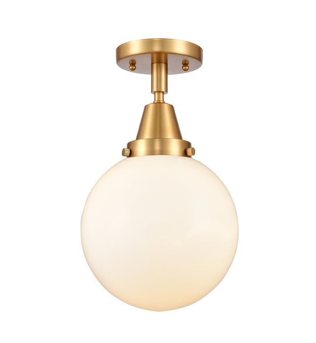 Innovations 447-1C-SG-G201-8-LED LED Flush Mount, Satin Gold