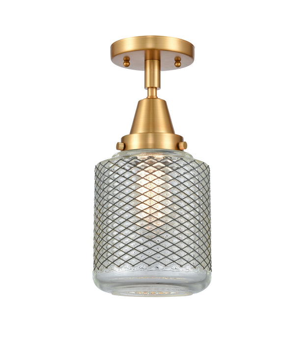 Innovations 447-1C-SG-G262 One Light Flush Mount, Satin Gold