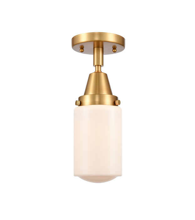 Innovations 447-1C-SG-G311 One Light Flush Mount, Satin Gold