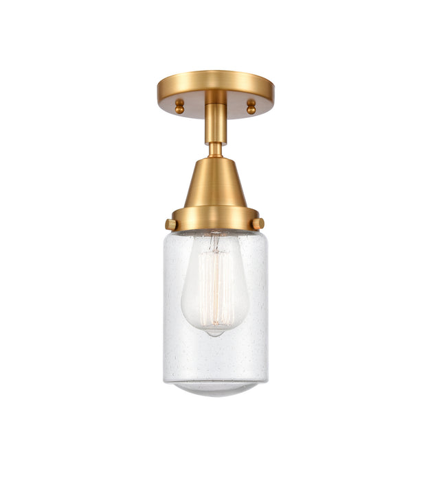 Innovations 447-1C-SG-G314-LED LED Flush Mount, Satin Gold