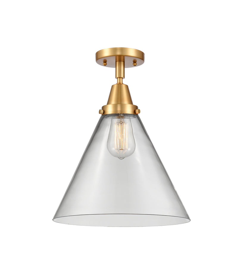 Innovations 447-1C-SG-G42-L One Light Flush Mount, Satin Gold
