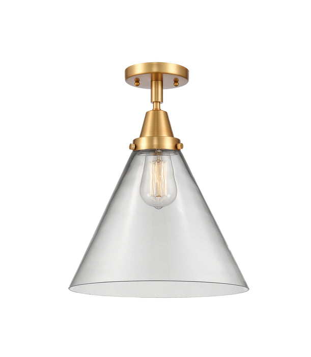 Innovations 447-1C-SG-G42-L One Light Flush Mount, Satin Gold