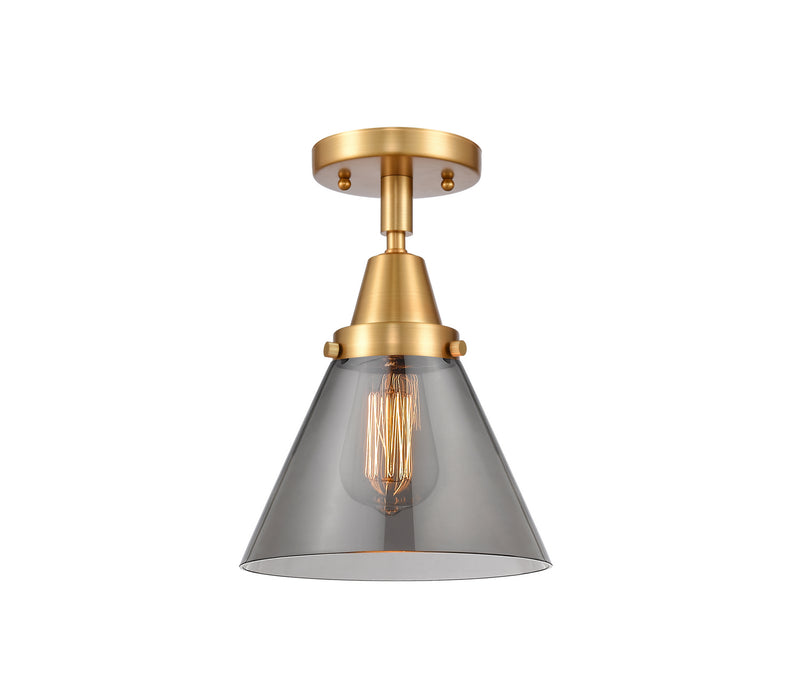Innovations 447-1C-SG-G43-LED LED Flush Mount, Satin Gold