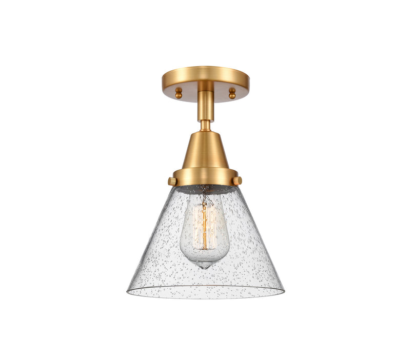 Innovations 447-1C-SG-G44 One Light Flush Mount, Satin Gold