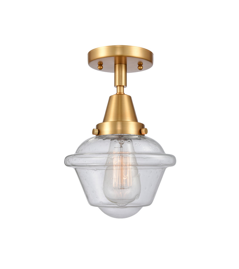 Innovations 447-1C-SG-G534-LED LED Flush Mount, Satin Gold