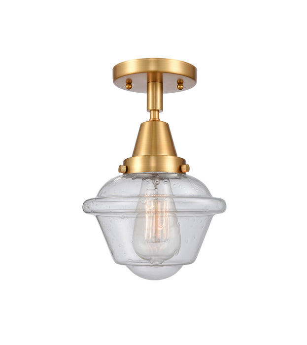 Innovations 447-1C-SG-G534-LED LED Flush Mount, Satin Gold