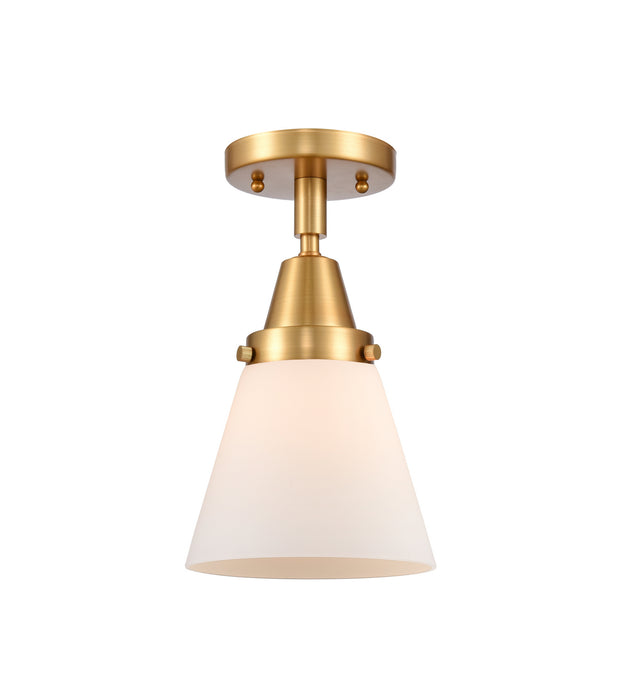 Innovations 447-1C-SG-G61 One Light Flush Mount, Satin Gold