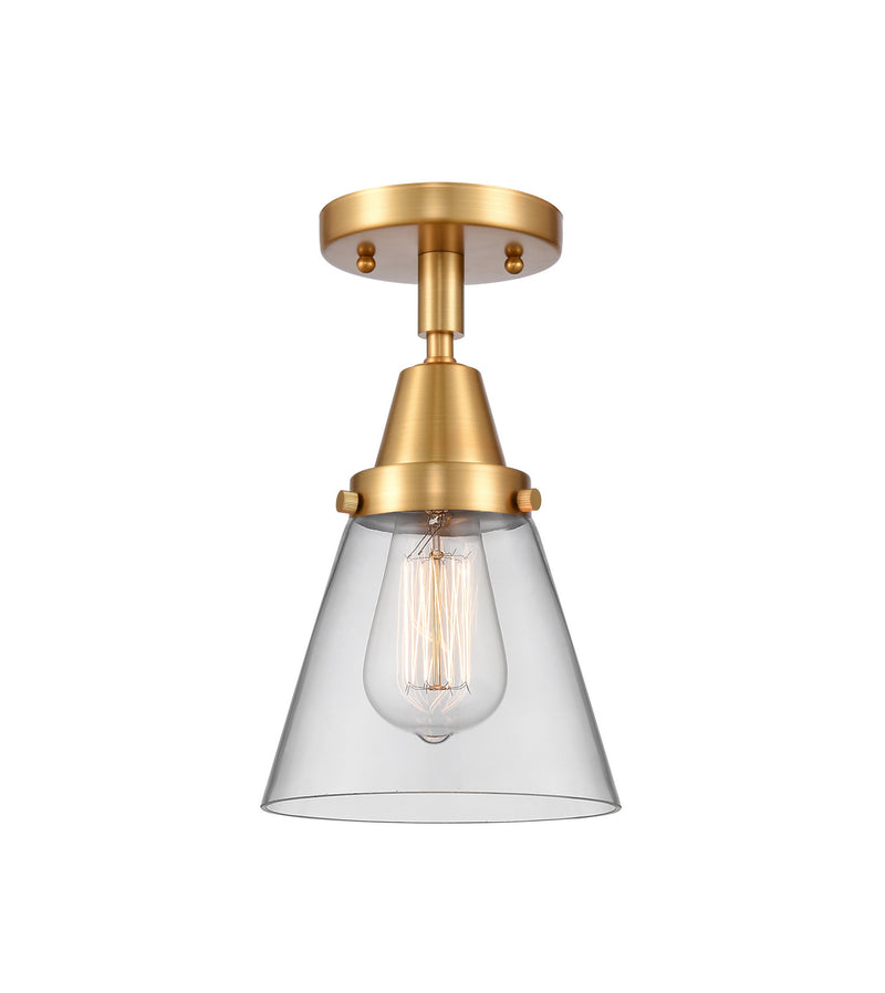 Innovations 447-1C-SG-G62 One Light Flush Mount, Satin Gold