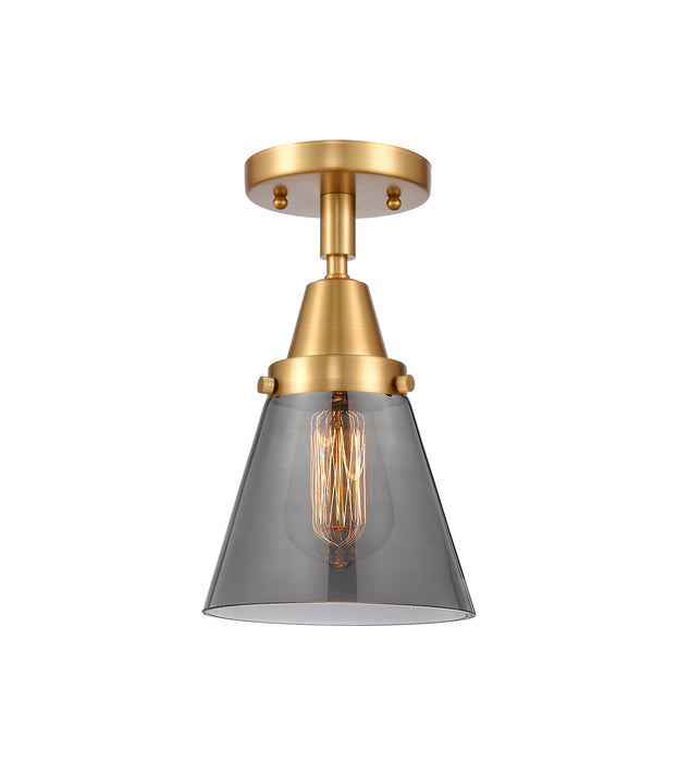 Innovations 447-1C-SG-G63 One Light Flush Mount, Satin Gold