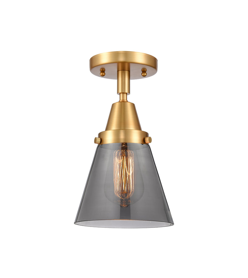 Innovations 447-1C-SG-G63-LED LED Flush Mount, Satin Gold