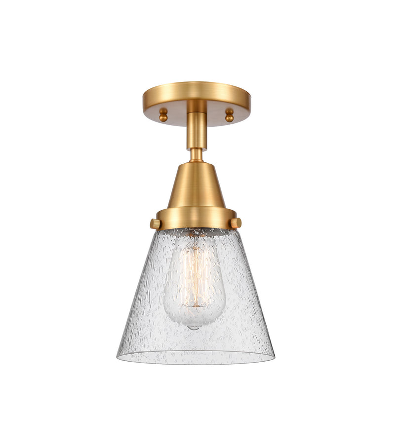 Innovations 447-1C-SG-G64-LED LED Flush Mount, Satin Gold