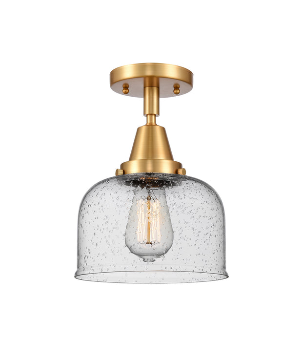 Innovations 447-1C-SG-G74 One Light Flush Mount, Satin Gold