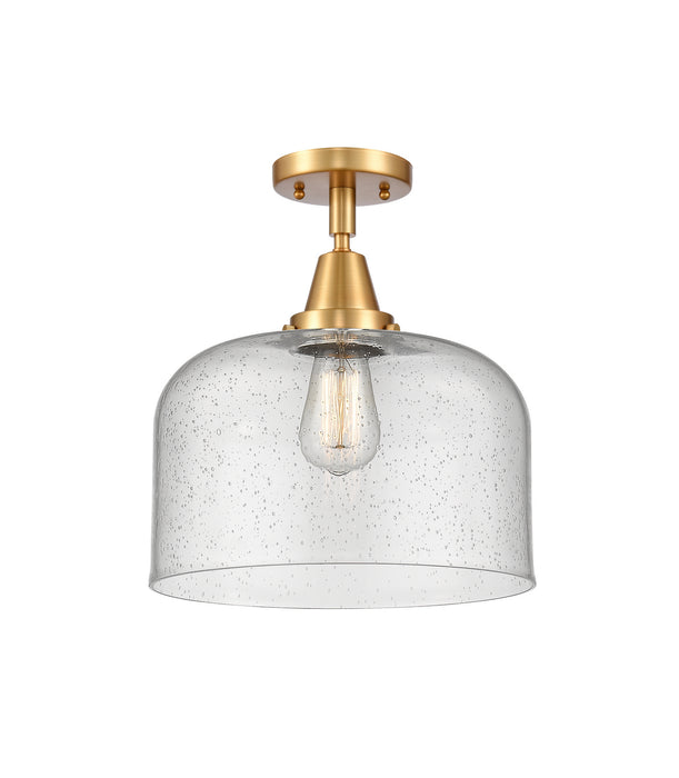 Innovations 447-1C-SG-G74-L One Light Flush Mount, Satin Gold