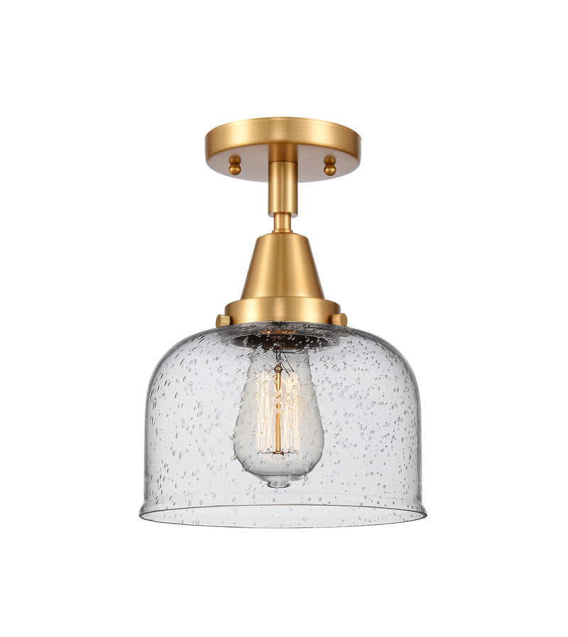 Innovations 447-1C-SG-G74-LED LED Flush Mount, Satin Gold