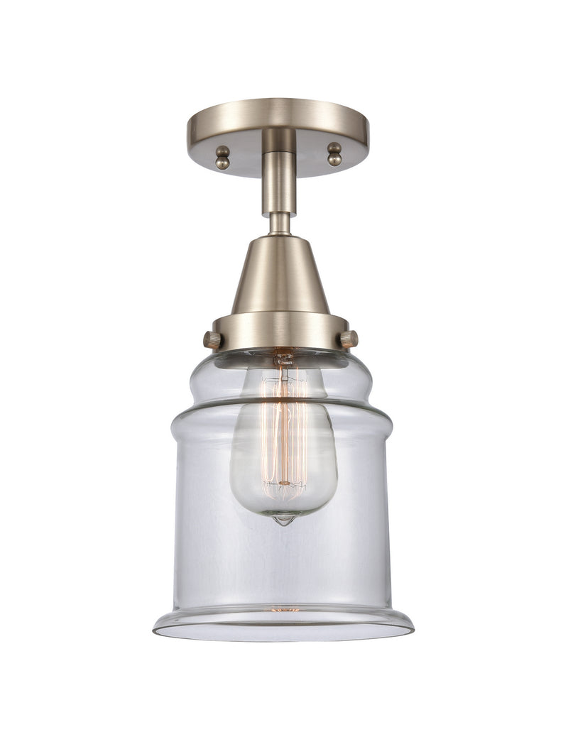 Innovations 447-1C-SN-G182 One Light Flush Mount, Brushed Satin Nickel