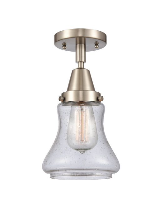 Innovations 447-1C-SN-G194 One Light Flush Mount, Brushed Satin Nickel