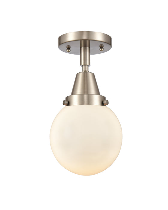 Innovations 447-1C-SN-G201-6 One Light Flush Mount, Brushed Satin Nickel