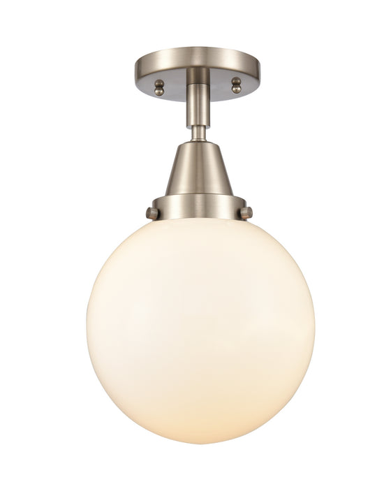 Innovations 447-1C-SN-G201-8-LED LED Flush Mount, Brushed Satin Nickel