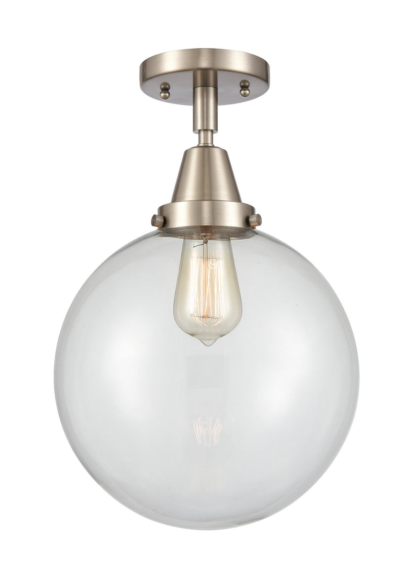 Innovations 447-1C-SN-G202-10-LED LED Flush Mount, Brushed Satin Nickel