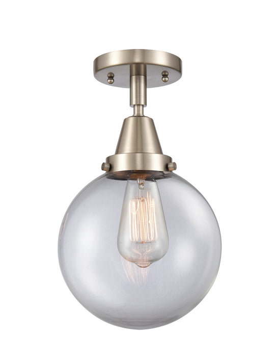 Innovations 447-1C-SN-G202-8-LED LED Flush Mount, Brushed Satin Nickel