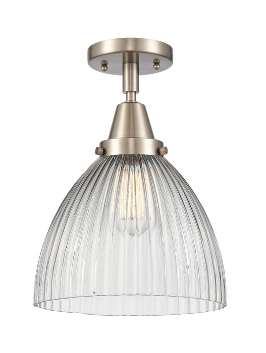 Innovations 447-1C-SN-G222 One Light Flush Mount, Brushed Satin Nickel