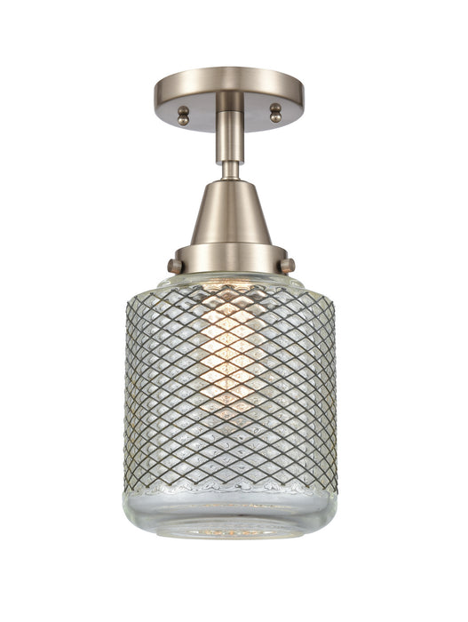 Innovations 447-1C-SN-G262 One Light Flush Mount, Brushed Satin Nickel