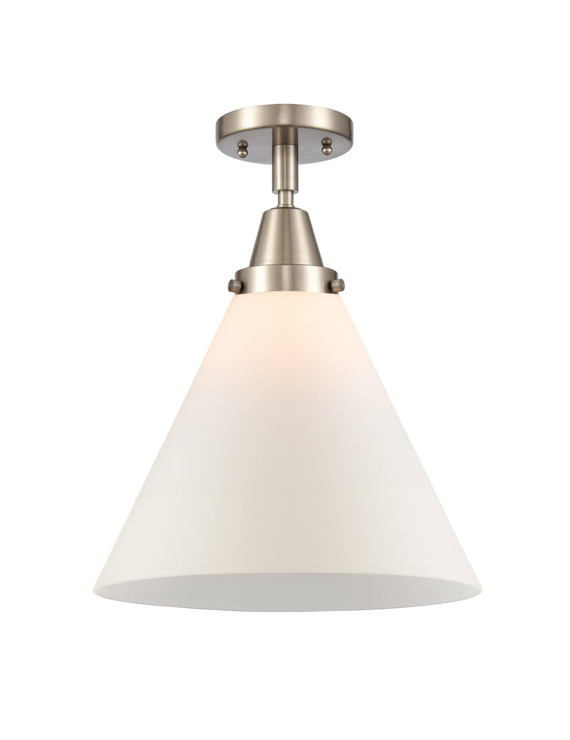 Innovations 447-1C-SN-G41-L One Light Flush Mount, Brushed Satin Nickel