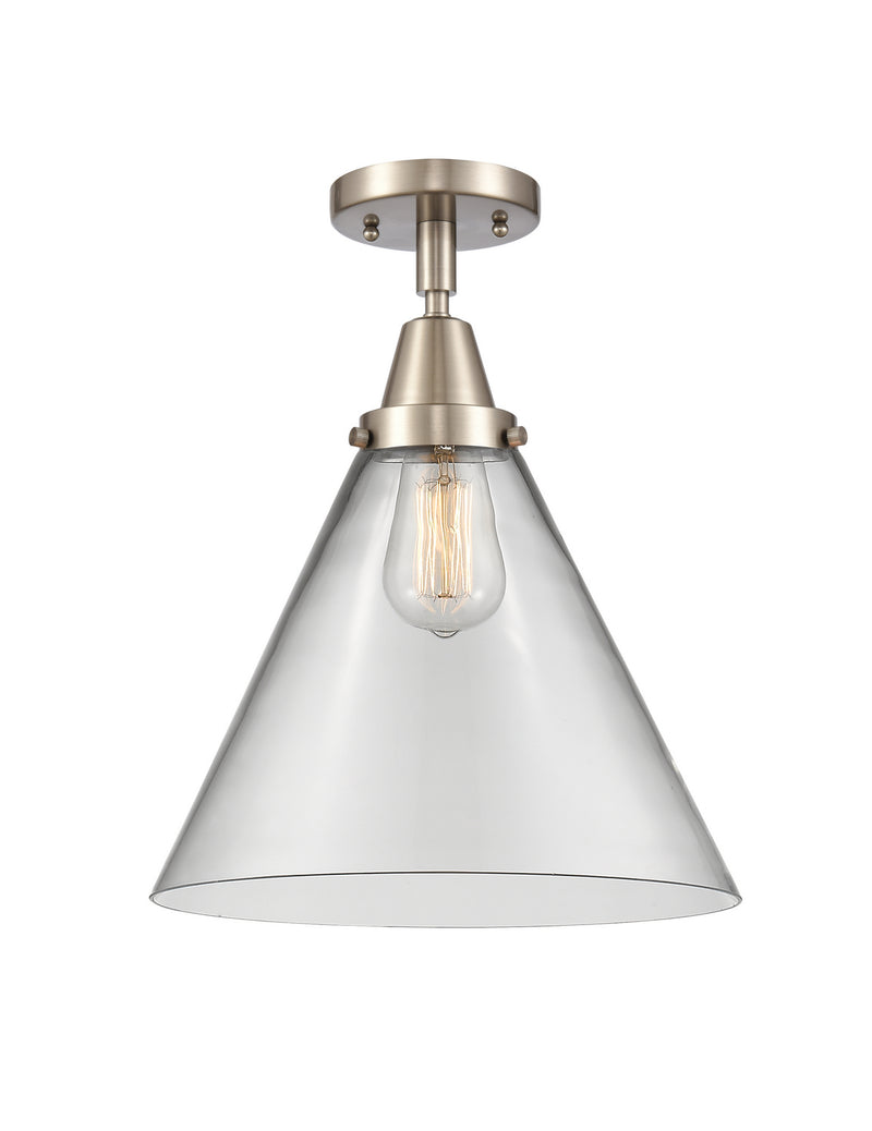 Innovations 447-1C-SN-G42-L One Light Flush Mount, Brushed Satin Nickel
