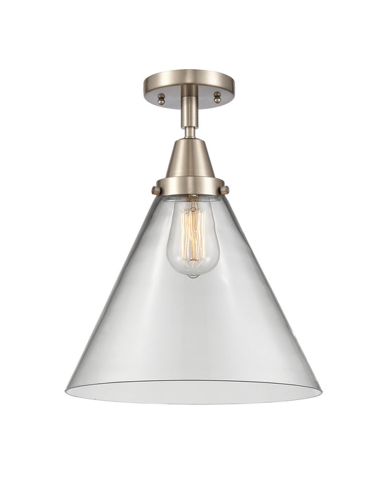 Innovations 447-1C-SN-G42-L One Light Flush Mount, Brushed Satin Nickel