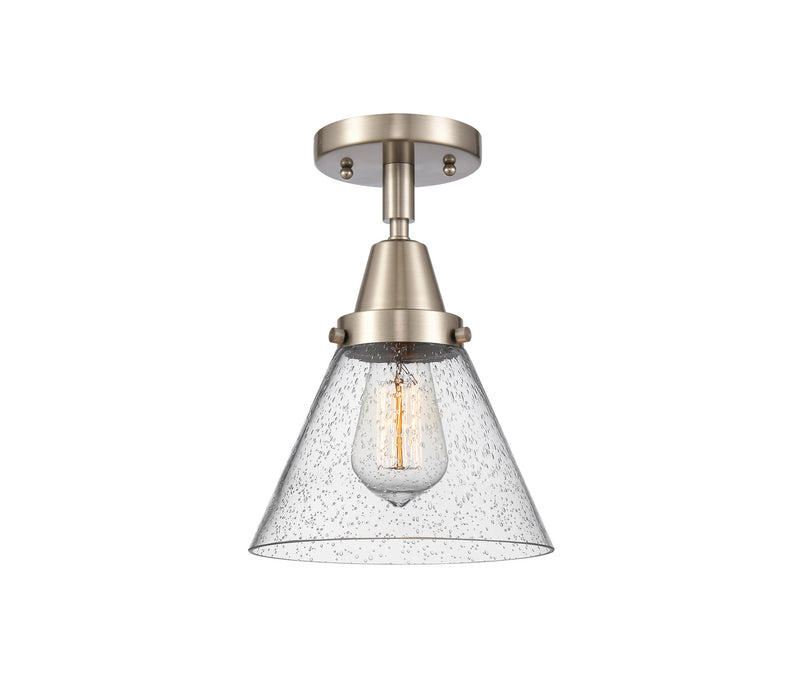 Innovations 447-1C-SN-G44 One Light Flush Mount, Brushed Satin Nickel
