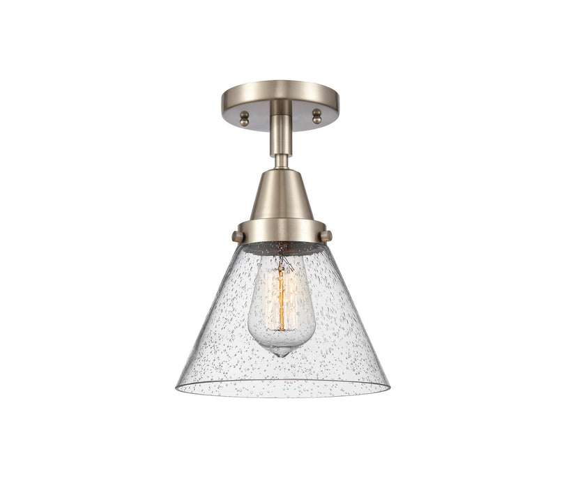 Innovations 447-1C-SN-G44 One Light Flush Mount, Brushed Satin Nickel