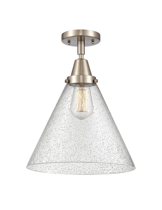 Innovations 447-1C-SN-G44-L One Light Flush Mount, Brushed Satin Nickel