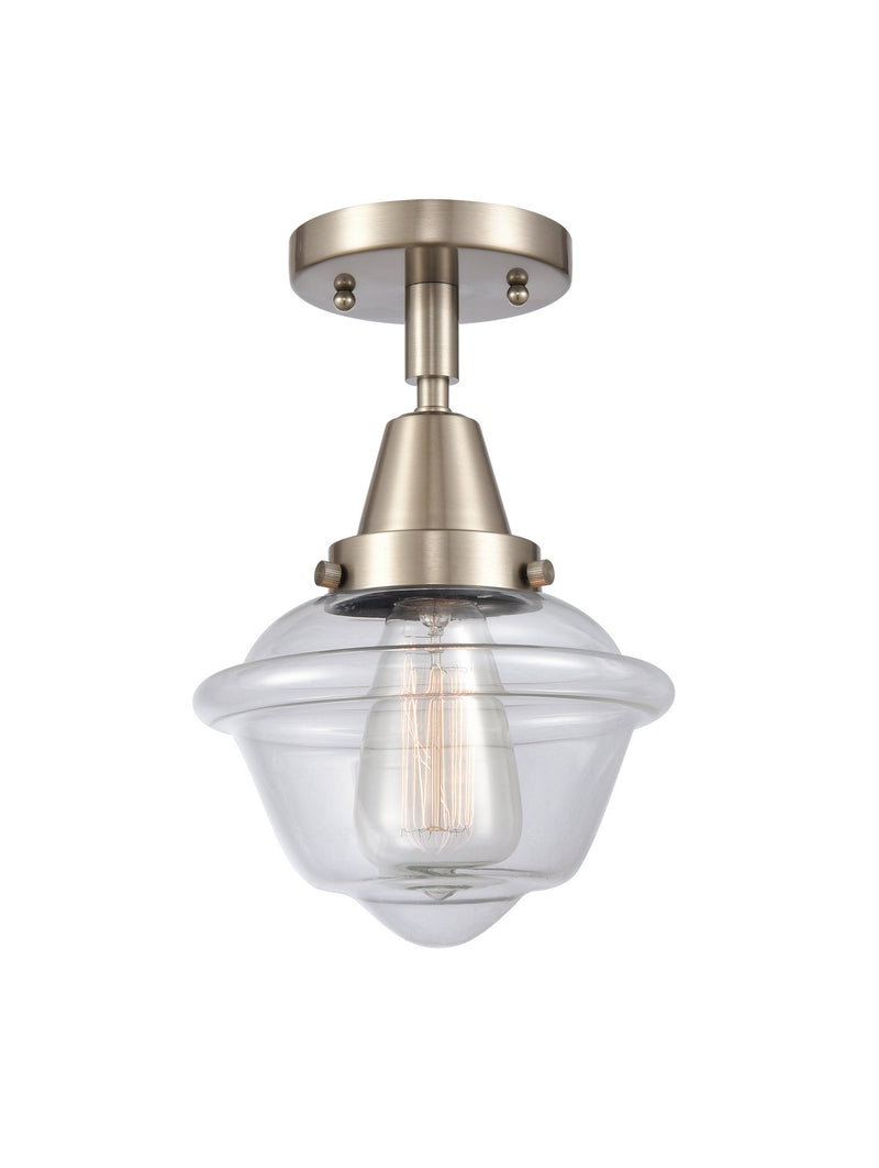 Innovations 447-1C-SN-G532 One Light Flush Mount, Brushed Satin Nickel