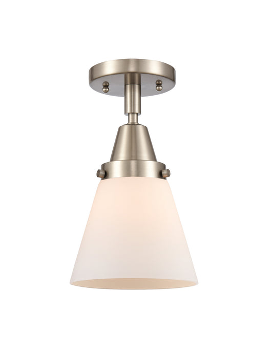 Innovations 447-1C-SN-G61 One Light Flush Mount, Brushed Satin Nickel