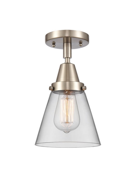 Innovations 447-1C-SN-G62 One Light Flush Mount, Brushed Satin Nickel
