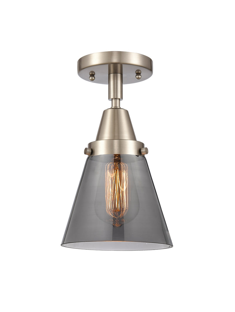 Innovations 447-1C-SN-G63 One Light Flush Mount, Brushed Satin Nickel
