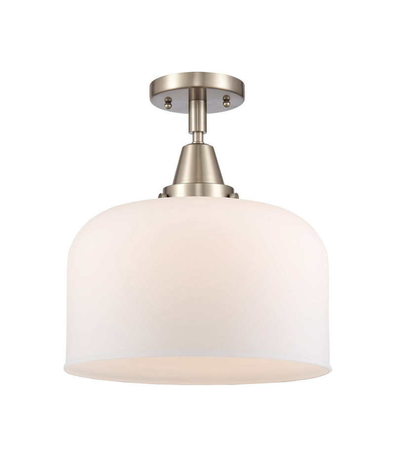 Innovations 447-1C-SN-G71-L One Light Flush Mount, Brushed Satin Nickel