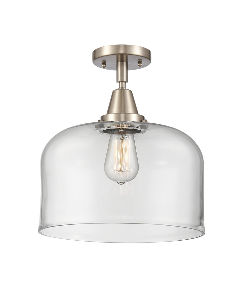 Innovations 447-1C-SN-G72-L One Light Flush Mount, Brushed Satin Nickel