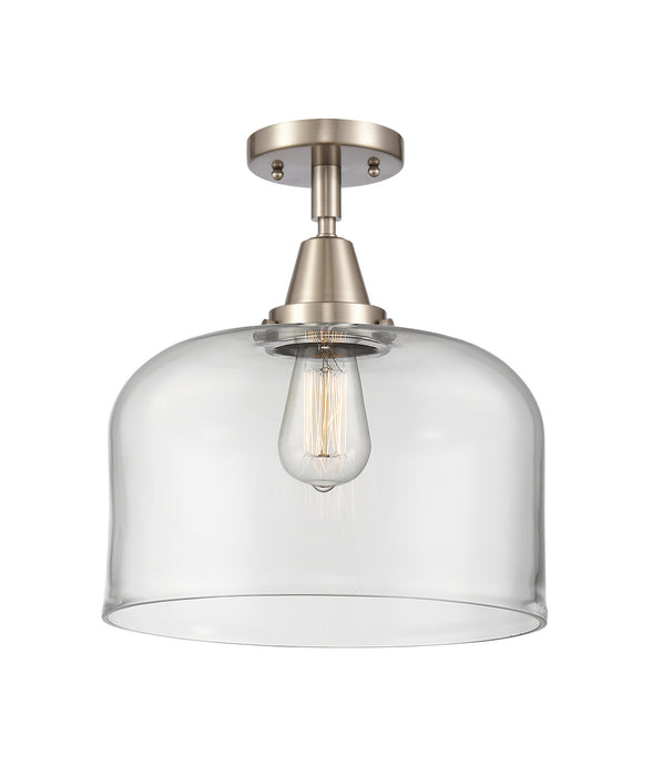 Innovations 447-1C-SN-G72-L One Light Flush Mount, Brushed Satin Nickel
